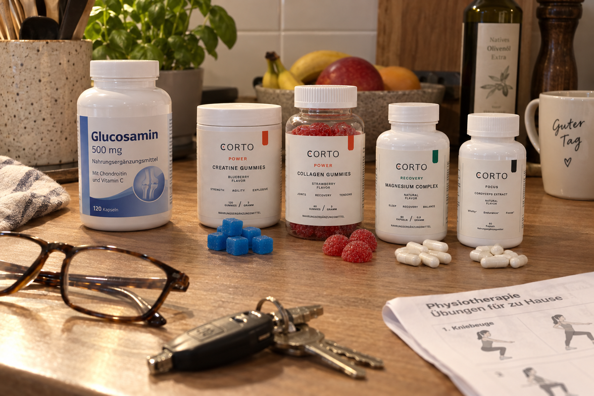BILD · Glucosamin-Dose neben Complete Kit, Vergleichsmoment